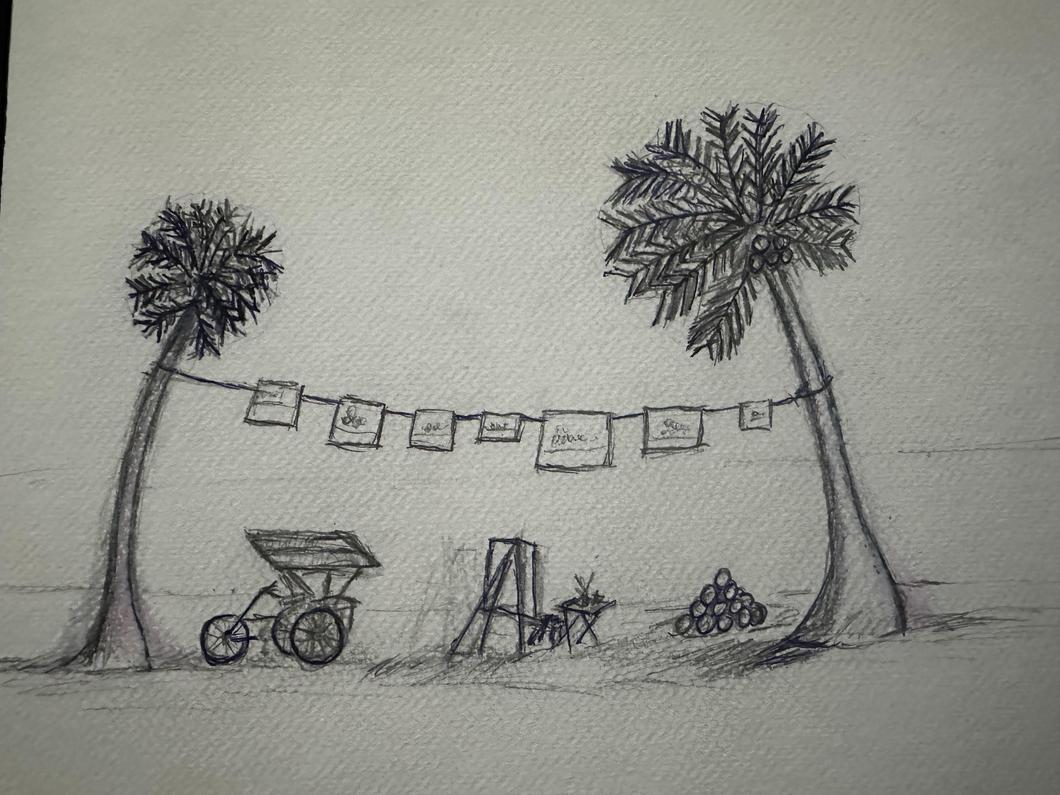 Southern Gothic art sketch